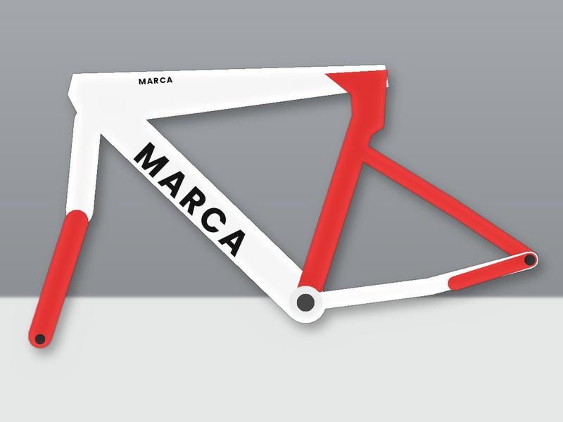 Cuadro pintado con logos y líneas de diseño de una marca