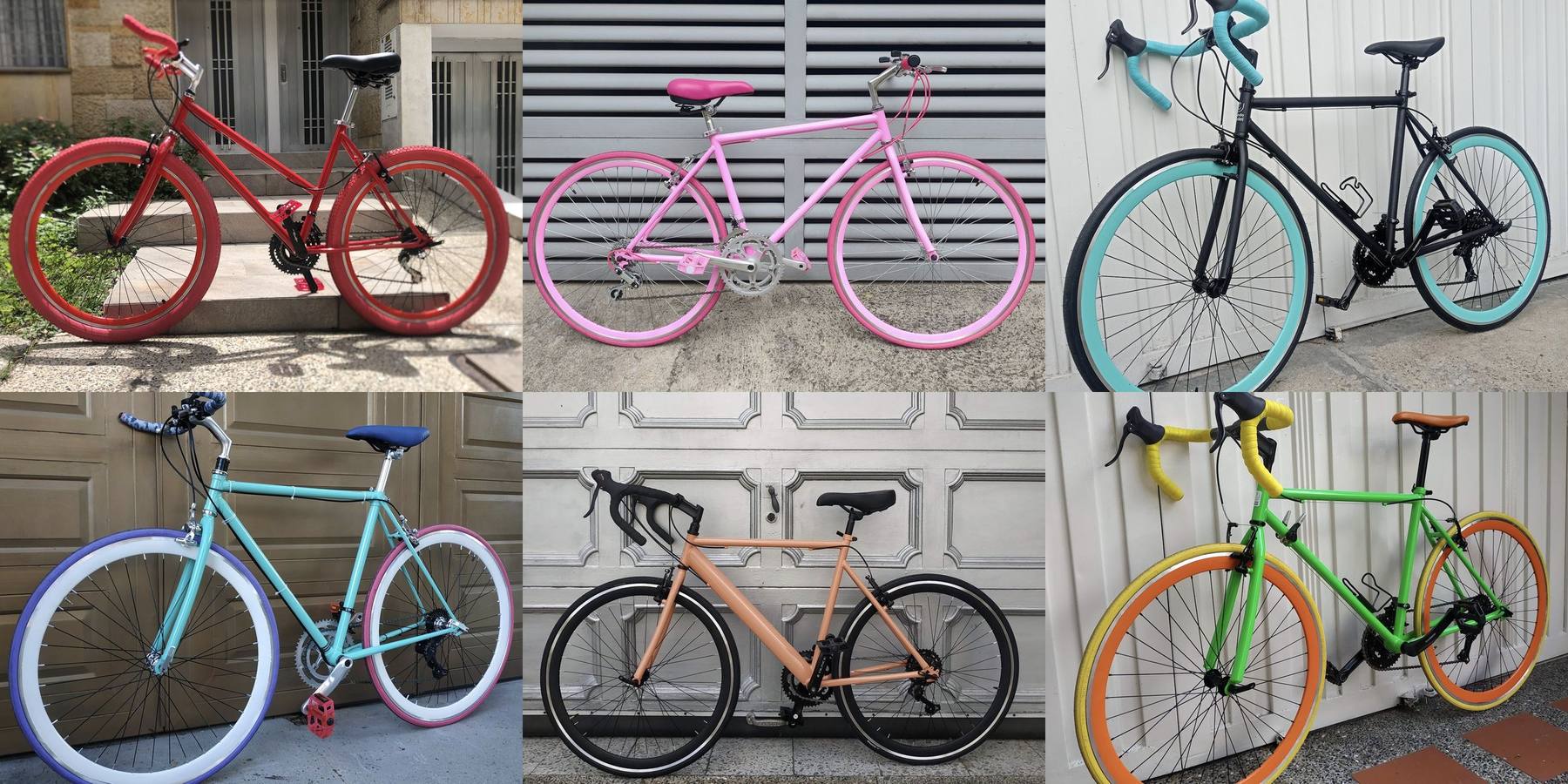 Bicicletas pintadas al horno en el taller de Mundo Pedal